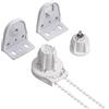 HUIYEETEX Kit di ricambio per staffe per tende a rullo, 28 mm, resistenti, con catena per cieche, bianco