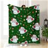 Mateju Coperta Pile di Natale Matrimoniale Singolo Calda Coperta Natalizia, Coperta Divano Natalizia, Coperta Pile Natalizia Morbida e Calda per Divano, Ufficio (Babbo Natale,100x150cm)