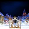 MIHTRA Ornamento da Giardino per Esterni, presepe illuminata per Esterni,Set di natività Natalizia, presepe Illuminato a LED Sacra Famiglia per Cortile, All'aperto Yard Decorazioni Natalizie ( Color : B )