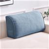 Morbuy Cuscino da Lettura per Letto e Divano Imbottito Schienale, Cuscino da Lettura per Letto Rigido Testiera Supporto Lombare Grande Rimovibile per Matrimoniale (Blu grigio,60x20x35cm)