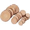 Tiberham Dischetti Legno Grezzo, Tiberham 3-10 cm 21 Pz Fette di Legno Rotondo con Corteccia, Legno Log Fette Dischi Naturale per l'Arte Artigianato Fai da Te Decorazioni Casa Natale Matrimonio Segnaposto