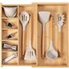 KitchenEdge Organizer per cassetti e utensili, 26,7-48,3 cm, in bambù