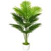 AIVORIUY Piante Finte Interno Areca Palma Piante Artificiali Albero Artificiale da Esterno Palma Finta Soggiorno Decorazioni della Casa Camera da Letto Balcone Ufficio (80cm Palmo Alto Grande)