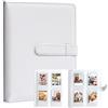 Amimy 128 tasche Album fotografico per Fujifilm Mini LiPlay 11 12 9 8+ 8 7S fotocamera istantanea, per Polaroid SnapTouch PIC-300 Z2300 Mint Zip (Bianco)