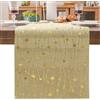 SOETDERT Runner da tavola natalizio, 275 x 28 cm Runner da tavola natalizio, Decorazione tavolo natalizia, Runner da tavola natalizio oro, Runner natalizio da tavolo stelle, Glitter natalizi runner da tavola