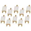 RUANI 10 Set Mini Display Cavalletto con Tela 8X8 Cm Numeri Tavolo da Sposa Pittura Hobby Pittura DIY Disegno Tavolino Cavalletto Regalo
