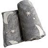 Home Tresor - Coperta che si Illumina al Buio - Disegno Luna e Stelle | Plaid cm. 127x152
