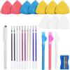 QHFlashbuy Penna Per Tessuti 25 Professionale Pennarelli per Sarto Kit,Cucito Segno Gesso Matita,Pennarelli per Stoffa Cancellabili per Vestiti Cucito Strumenti per Marcare