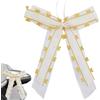 PUYUKO Fiocchi Auto Matrimonio, PUYOKO Set 60 Fiocchi per Auto Bianchi Fiocchi Antenna con Cuori, Decorazioni Auto Sposa in Tulle e Nastro Satinato (Giallo)