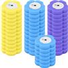 Omnikryp 42 Pezzi di Ricariche per Spazzolino da WC, Testine di Ricambio con Detergente, per Lavabo, Vasca da Bagno, Lavabo, Mop Piscina (Blu, Viola, Giallo)