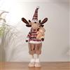 Dedrian11 Decorazione natalizia, statuette natalizie con simpatica renna in maglioni natalizi, decorazione per interni per albero di Natale, stanza e finestra, (multicolore)