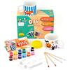 SelfTek Set di Pittura in Ceramica Fai Da Te - Tazze da Dipingere, Set Creativo per Adulti, con 2 Tazze, 12 Colori, 4 Pennelli, 2 Tavolozza, Pittura, Tazze da Colorare, Set per Amici e Familiari