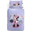 Caleffi Completo copripiumino UNA PIAZZA 155X200+40 Disney MINNIE Boom compreso lenzuolo sotto con angoli IN 100% COTONE