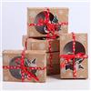 DOJoykey Scatole Regalo con Nastro Rosso per Natale, 6 Pezzi Scatole di Carta Kraft con Finestra per Panetteria Natalizia Cioccolato Lecca Lecca Dolci Biscotti