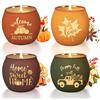Lanpn Candele Profumate 4 Pezzi, Candela Aromaterapia d'autunno in Vetro, Fall Scented Candle Set, Candele Profumata Confezione Regalo per Donne Madre Compleanno Comunione, Candles Aromatiche Soia