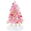 TaimeiMao Mini Albero di Natale Rosa, Piccolo albero di Natale rosa, Mini albero di Natale con Luci a LED e Decorazioni Natalizie, Albero di Natale Artificiali, per Natale Decorazioni Tavola