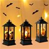 Yomaido 3 Pz Halloween Candle Lanterne, LED Lanterna Luci Ghost Witch Pumpkin Lamp Lampade da giardino Lanterne Hanging, Halloween Decorazioni Giardino Props Halloween Party Indoor Outdoor