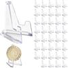 Foonary Set da 40 pezzi di supporti per biglietti in acrilico, supporti trasparenti e piccoli cavalletti, supporti multiuso per libri in acrilico,per cartoline, quadri, per foto per biglietti, libri,medaglie
