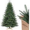 SALCAR Albero di Natale Artificiale 210 cm, Abete di Natale Folto con Guanti e 1298 PE&PVC Punte per Rami, Supporto in Legno, Montaggio Rapido, Ignifugo
