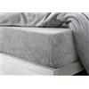 L S U Lenzuolo con angoli in pile Teddy Bear, extra profondo, 30 cm o copripiumini, singolo, matrimoniale, king, super king size UK (coppia di federe argento)