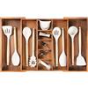 KitchenEdge Organizer contratto qualità alimentare, legno sostenibile al 100%, regolabile da 40,6 cm a 71,1 cm