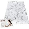 Tex family Coppia Tendina Noemi Ricamo Moderno Foglia - Coppia (2 Teli) (Grigio, Cm. 60x150)