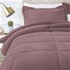 S&G Home Trapunta Piumone Velluto Velour Sensitive (Rosa-Antico, Matrimoniale)