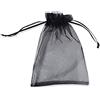 YFZYT Sacchetti in Organza Multicolore Filato, Pacchetti di Gioielli Festival Party, Bustine di Cosmetici e Sacchetti Presenti, Coulisse Sacchetti Regalo - 100 Pezzi, 13x18 cm, Nero