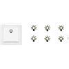 generic Set di 6 adesivi luminosi con interruttore della luce, simbolo (RP8/1) (14 mm)