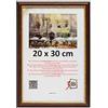 3-B BARI RUSTICO Cornice per foto - marrone scuro/oro - 20x30 cm cornice in legno esotico con vetro acrilico
