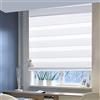 Laneetal Tenda a Rullo Doppia Tende Avvolgibili Oscuranti Termica Protezione per Finestre, Giorno e Notte, Senza Fori, 50 x 150 cm Bianco 0980002