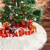 ZCIBN Gonne per Alberi di Natale， Coperta per albero di Natale, Bianco Gonna Alberoforma rotonda, Tappeto per Albero di Natale, per Decorazione di Festa di Natale Bianco 90CM
