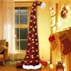 BlyeMichdi Albero di Natale Pieghevole Pop Up, Albero di Natale Artificiale a Paillettes 150cm con 50 Luci a LED, Alimentazione USB, Paillettes Scintillanti, Decorazione Natalizia per Interni ed Esterni, Feste