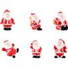 Symphonyw Ornamenti natalizi in miniatura, 6 pezzi Mini figure di Babbo Natale e pupazzo di neve, decorazioni in resina, figure natalizie in miniatura, accessori fai da te per decorazioni natalizie