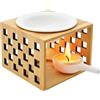 JNUYISW Diffusore di Oli Essenziali, Lampada Profumata Ceramica Ciotola Rimovibile Brucia Essenze con Cucchiaino per Candela Diffusore di Aromi Bruciatore Candele per Casa, Ufficio, Spa, Yoga