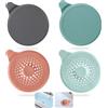 NVGVUP 4 Pcs Tappo Di Scarico Universali In Silicone, Tappi Per Vasca, con 2 Filtro per Lavello in Silicone, Filtro per Capelli in Silicone con Ventosa per Cucine Bagno Lavanderia Doccia Lavello