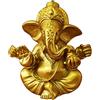 OTKARXUS Statua indù dorata del Signore Ganesha, 1 pezzo, mini statua indiana di Dio elefante in resina, statuetta di Ganesh fatta a mano, ornamento decorativo per casa, ufficio, auto (oro)