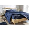 L S U Lenzuolo con angoli in pile Teddy Bear, extra profondo, 30 cm o copripiumini per letto singolo, matrimoniale, king e super king size UK (coppia di federe navy)