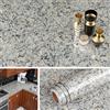 Livelynine Carta Parati Adesiva Granito Top Cucina Piano Lavoro Adesivo Rivestimento Cucina Carta da Parati Adesiva Quarzo Pellicola Granito per Cucine Lavabile Autoadesivo Adesivi Mobili 40CMx2M