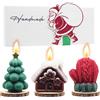 Horuili® Scatola regalo di candele di Natale, candela profumata di Natale, albero di Natale in maglia Guanti di pan di zenzero Scatola regalo di candele profumate stampate