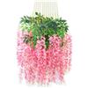NatureMan Confezione da 12 fiori di glicine artificiali da appendere, 100 cm, in seta, per matrimoni, feste, giardino, decorazione da parete all'aperto (rosa)