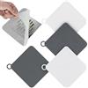 DUSEKI 4 tappi per scarico a pavimento, in silicone, quadrati, 15 x 15 cm, anti-odore, tappo di scarico universale, per bagno, cucina, WC (2 grigio+2 bianco)