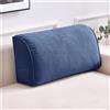 Morbuy Cuscino da Lettura per Letto e Divano Imbottito Schienale, Cuscino da Lettura per Letto Rigido Testiera Supporto Lombare Grande Rimovibile per Matrimoniale (Blu navy,60x20x35cm)