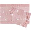 SaRani Set Coprifuochi + Copriforno Imbottito Fantasia Cuori Arredo Cucina (Rosa)