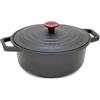 RISOLI' | VINUM, Casseruola Antiaderente per Induzione e Gas Ø24cm, con Coperchio in Fusione, Slow Cooking, in Alluminio Fuso Riciclato, Made in Italy