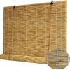 ZHJSHOU Tapparella Avvolgibile Bambù,Tenda di bambù,Tende Decorative per Porta/Esterni/Interni,Tasso di Ombreggiatura del 70%,Tende di Paglia Tessute A Mano con Sollevatore,40x130cm/15.7x51.2in(WxH)