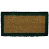 Casatessile CASA TESSILE Bordo zerbino scalino in Cocco 25x50 cm. Fondo Antiscivolo, Bordo Classico ed Elegante - Verde
