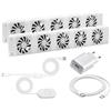 ZYWUOY Ventilatore per termosifone, 5.0 Ventilatore di riscaldamento intelligente con 5 ventole, Smart Radiator Booster Kit di espansione Ventilatore (DUO-SET)