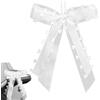 PUYUKO Fiocchi Auto Matrimonio, PUYOKO Set 60 Fiocchi per Auto Bianchi Fiocchi Antenna con Cuori, Decorazioni Auto Sposa in Tulle e Nastro Satinato (Bianco)