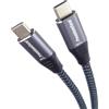 PremiumCord Cavo di Collegamento USB-C 3.2 Gen 1, SuperSpeed Trasferimento Dati Fino a 5Gbit/s, Cavo di Ricarica Fino a 2A, Potenza 40W, Spina USB 3.2 Generation 1 Type C, Nero, Lunghezza 2m